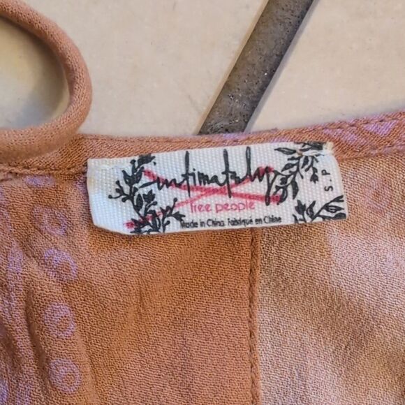 Free People On Board Bodysuit long sleeve boho flowy with lace size S - Picture 3 of 12